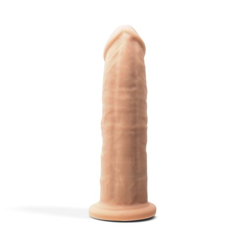 Dildo premium silicone tessudo 9" baunilha