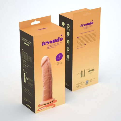 Dildo premium silicone tessudo 9" baunilha