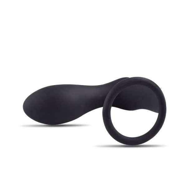 Plug anal vibratório com anel preto
