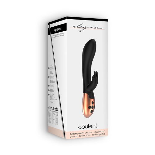 33991 vibrador com aquecimento recarregável opulent elegance preto