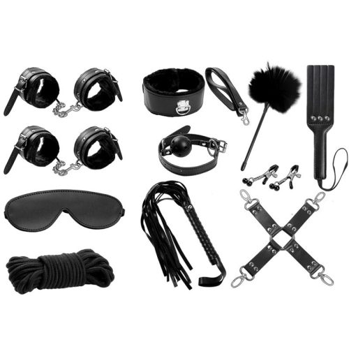 Kit bondage 11 peças pretas