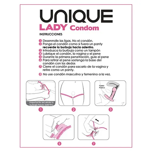 Preservativos Femininos Unique sem Latex 3 Unidades