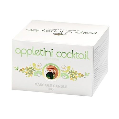 Vela de massagem appletini cocktail 150gr wax play: explore os detalhes do fetiche com velas